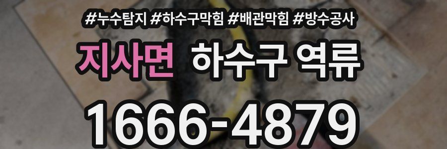 지사면 하수구 역류
