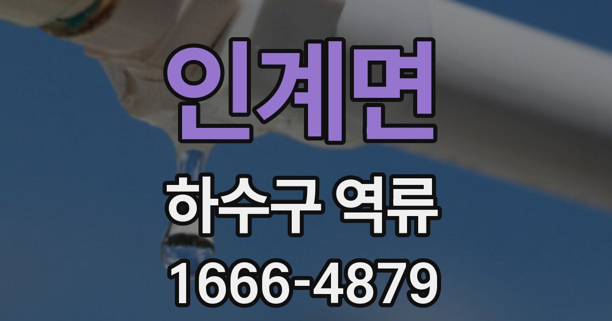 인계면 하수구 역류
