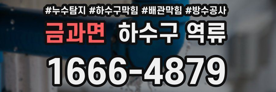 금과면 하수구 역류
