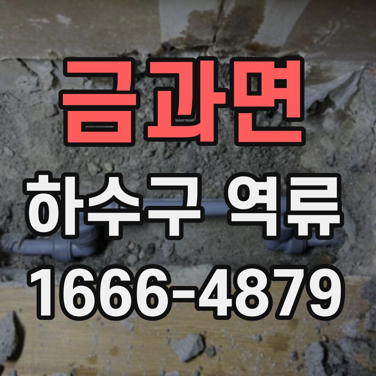 금과면 하수구 역류
