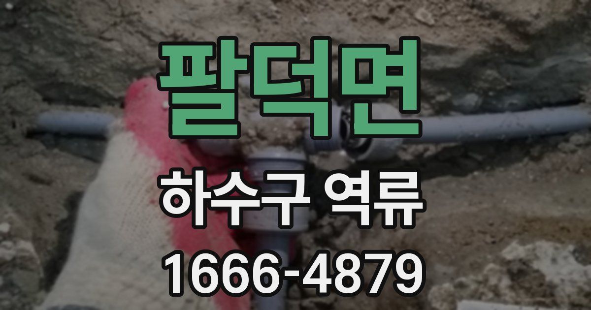 팔덕면 하수구 역류