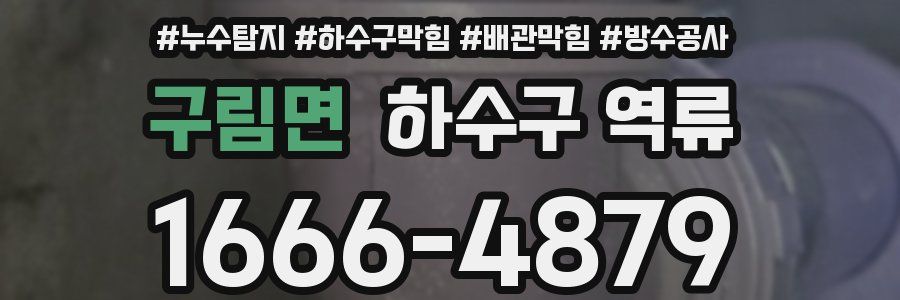 구림면 하수구 역류