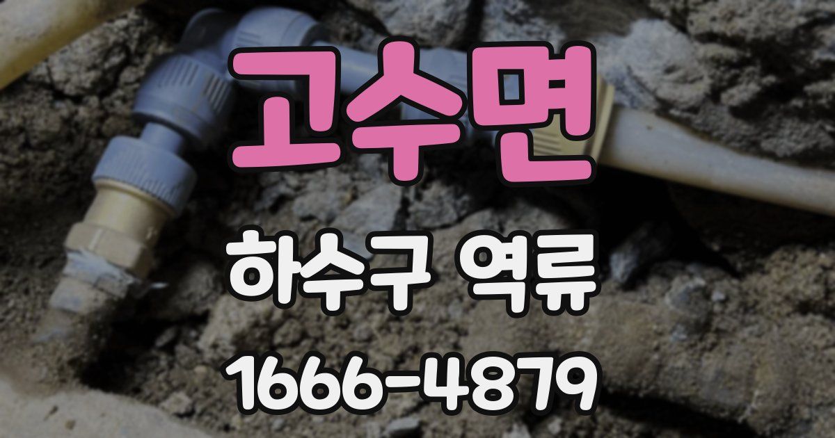 고수면 하수구 역류