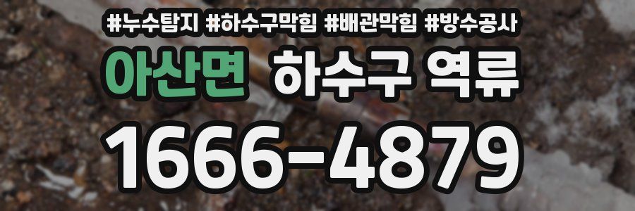 아산면 하수구 역류