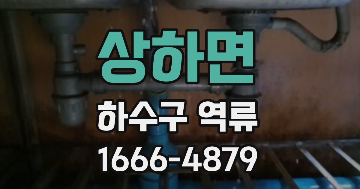 상하면 하수구 역류