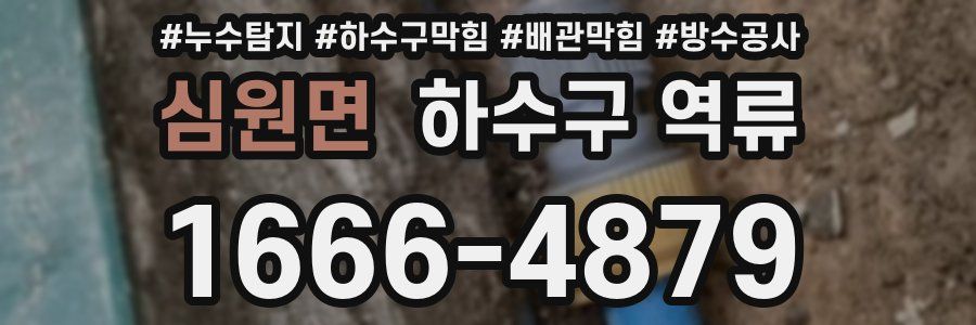 심원면 하수구 역류