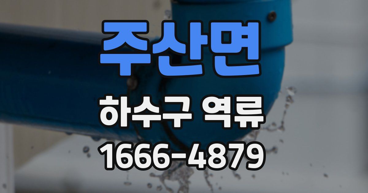 주산면 하수구 역류