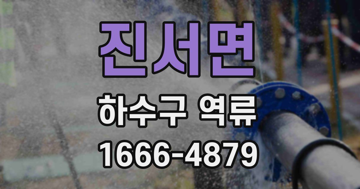 진서면 하수구 역류