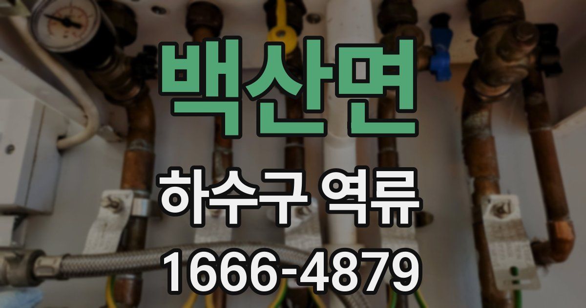 백산면 하수구 역류