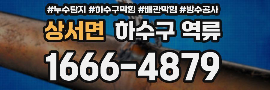 상서면 하수구 역류
