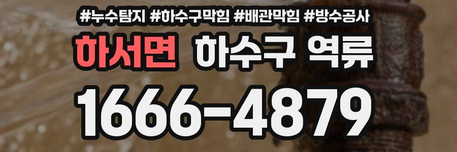 하서면 하수구 역류