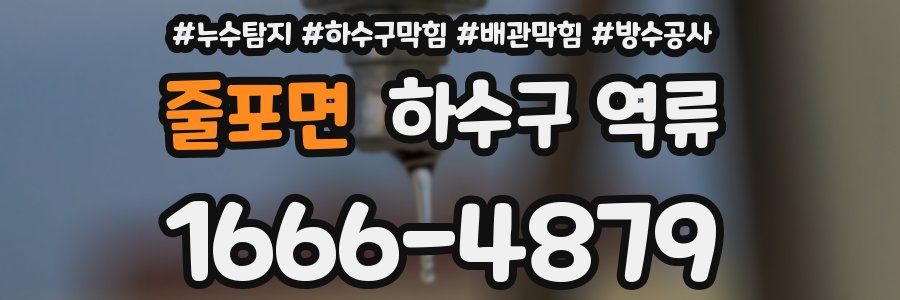 줄포면 하수구 역류