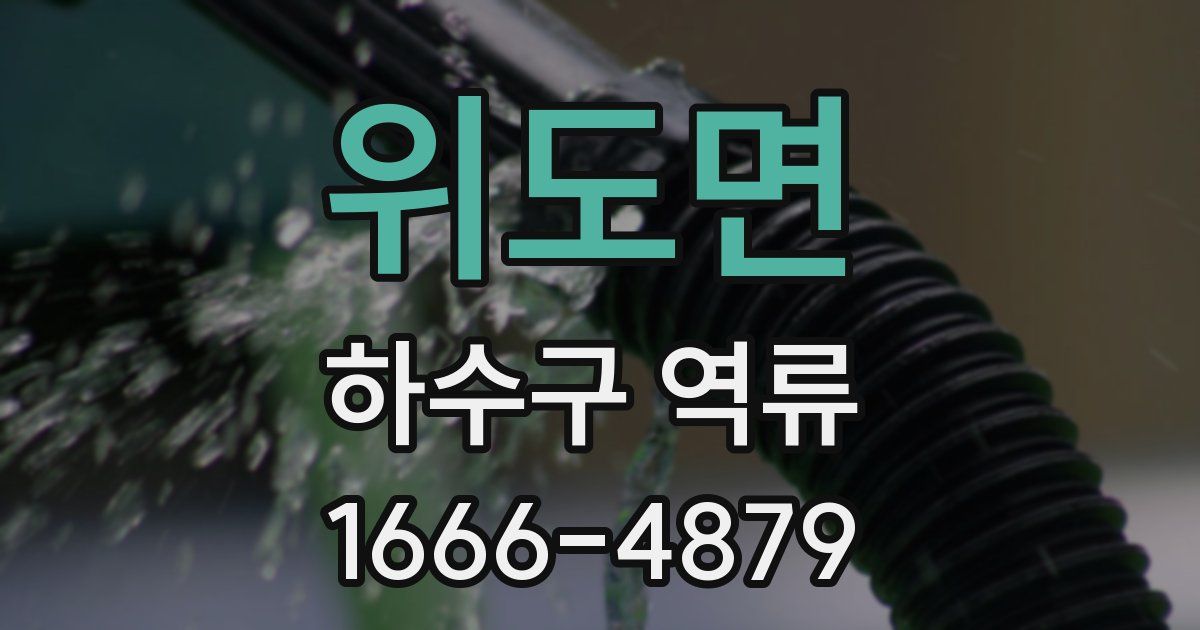 위도면 하수구 역류