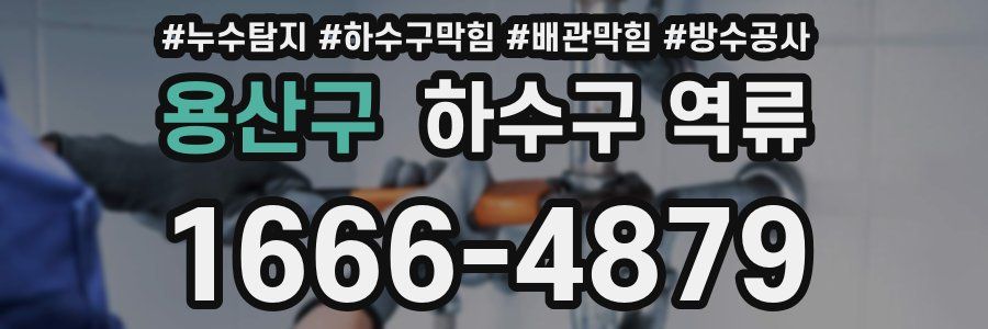 용산구 하수구 역류