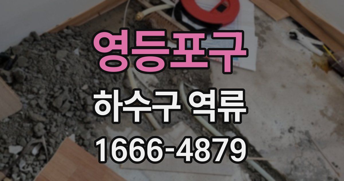 영등포구 하수구 역류