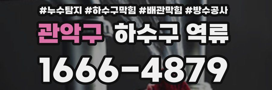 관악구 하수구 역류