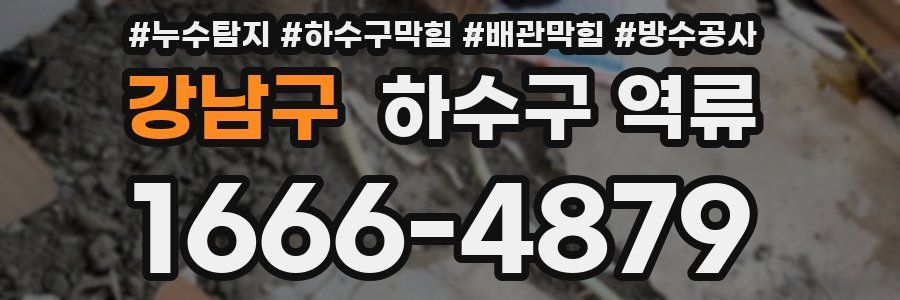 강남구 하수구 역류