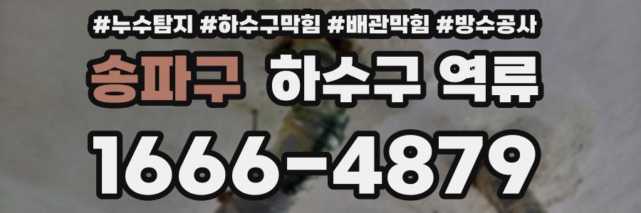송파구 하수구 역류
