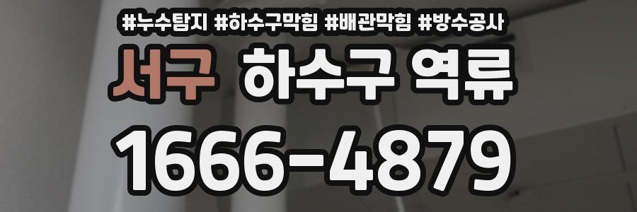 서구 하수구 역류