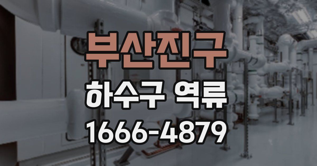 부산진구 하수구 역류