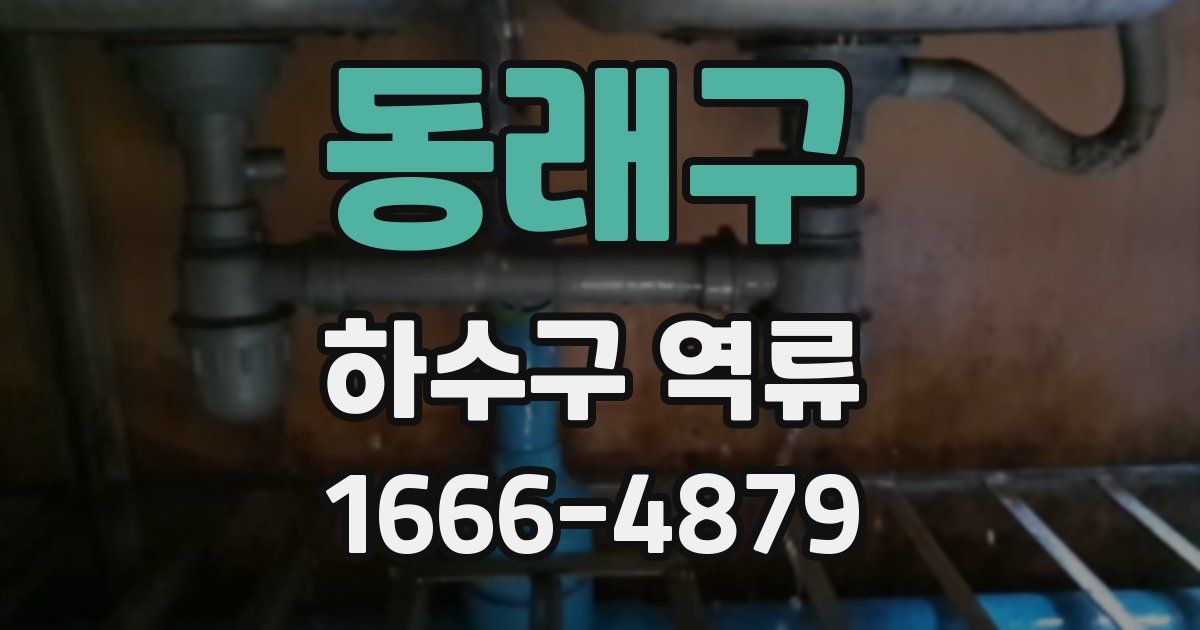 동래구 하수구 역류