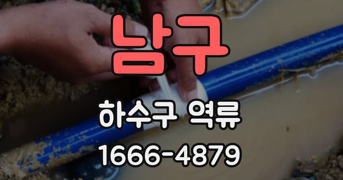 남구 하수구 역류