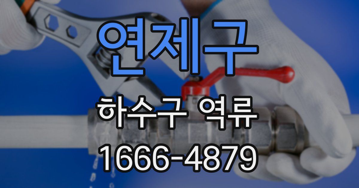 연제구 하수구 역류