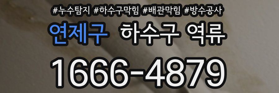 연제구 하수구 역류