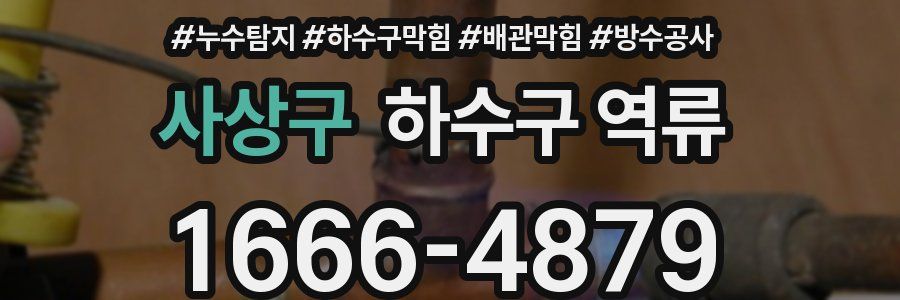 사상구 하수구 역류