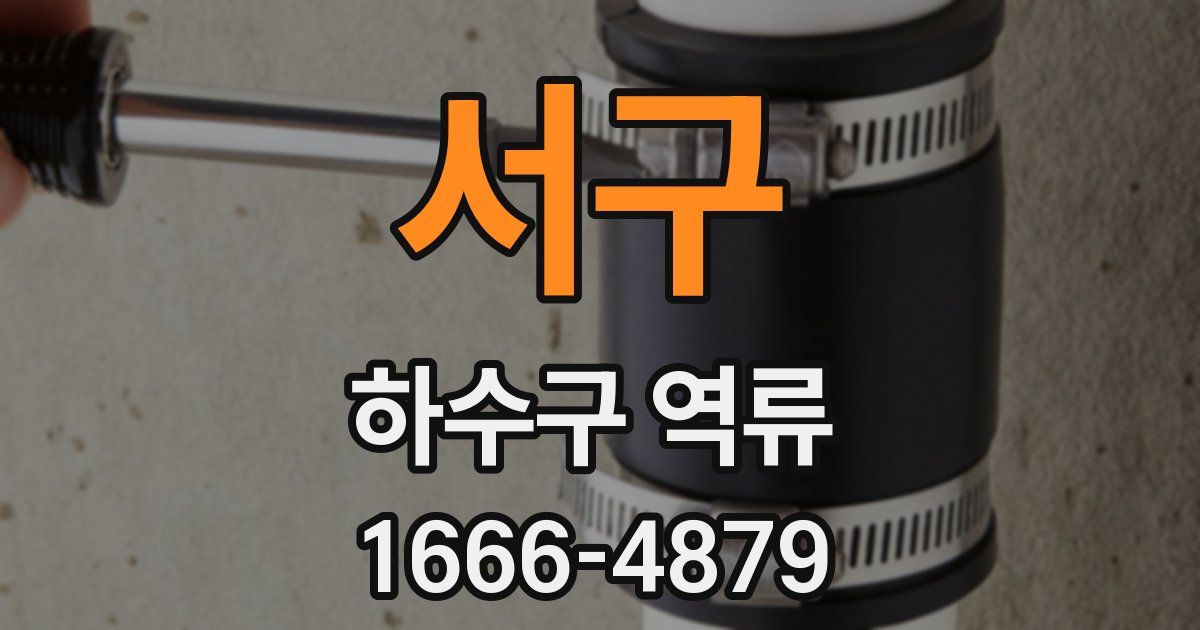 서구 하수구 역류