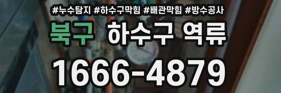 북구 하수구 역류
