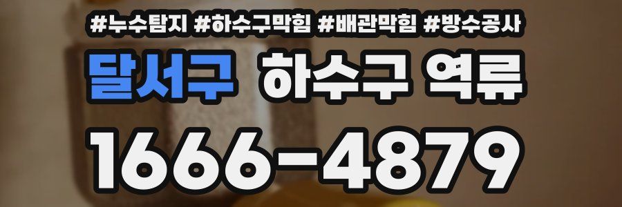 달서구 하수구 역류