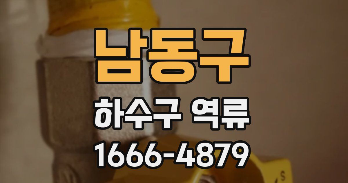 남동구 하수구 역류