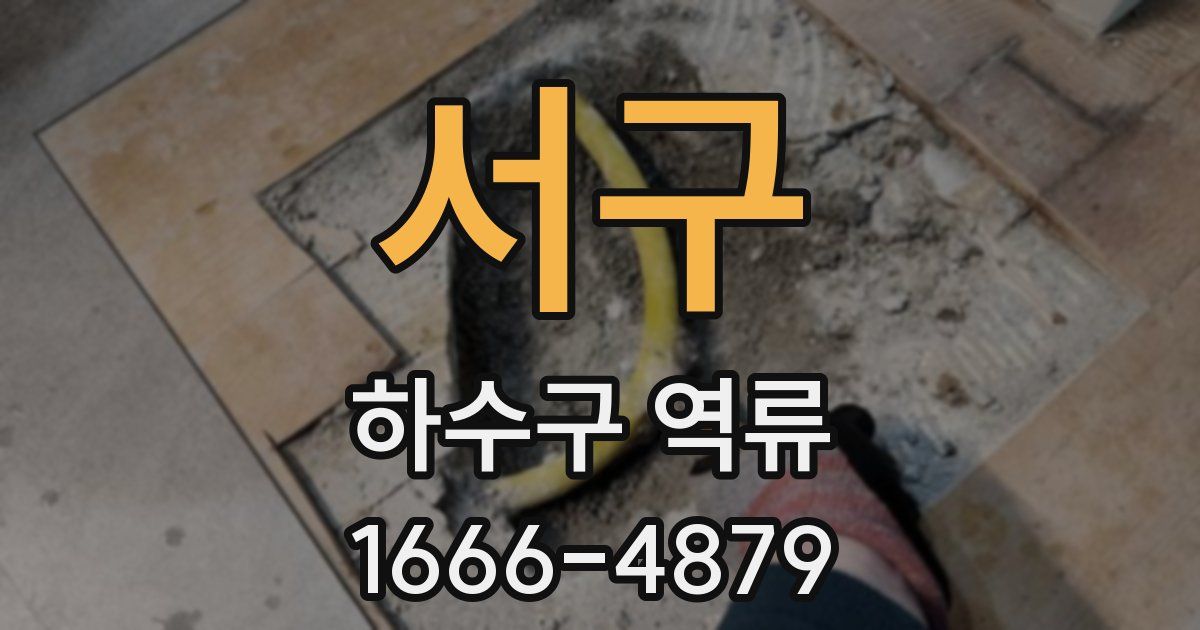 서구 하수구 역류