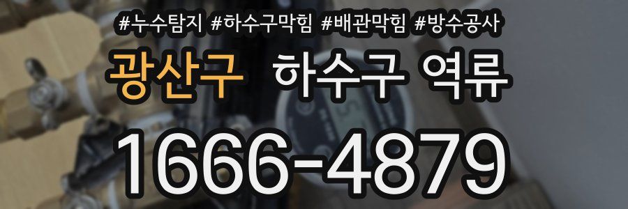 광산구 하수구 역류