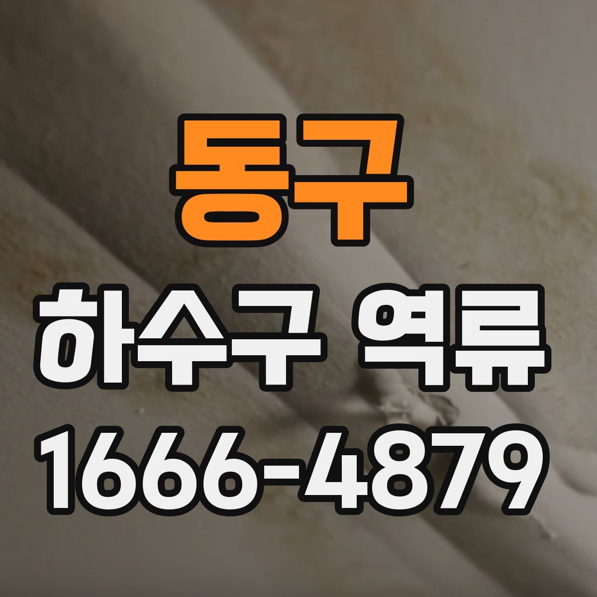동구 하수구 역류