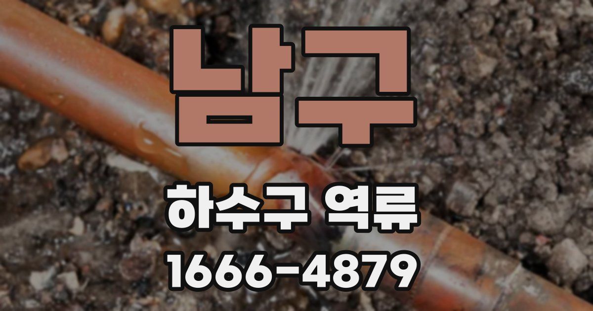 남구 하수구 역류