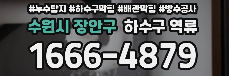 수원시 장안구 하수구 역류