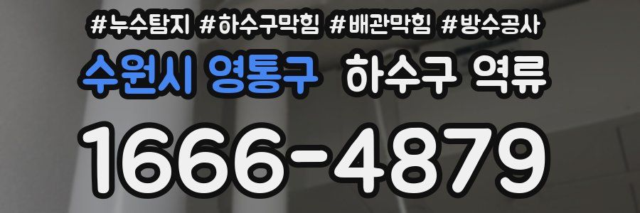 수원시 영통구 하수구 역류