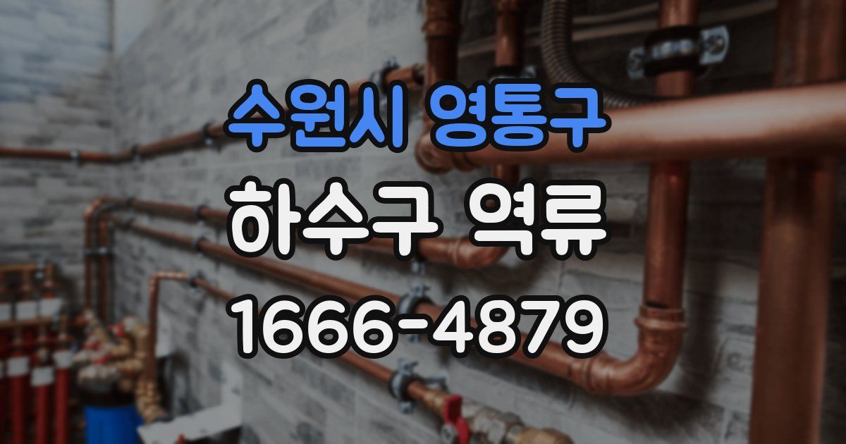수원시 영통구 하수구 역류