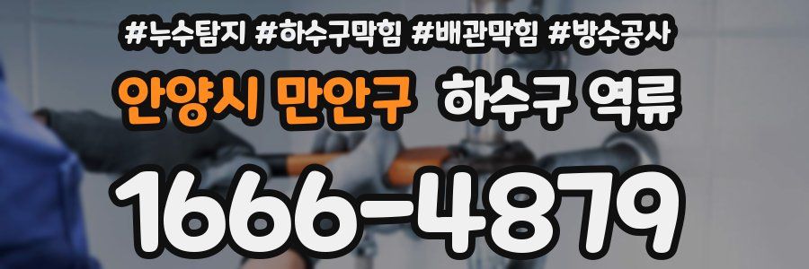 안양시 만안구 하수구 역류