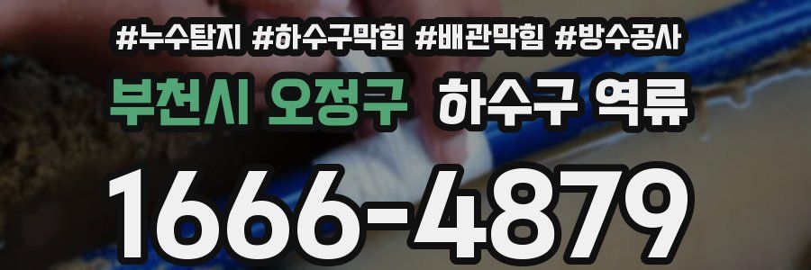부천시 오정구 하수구 역류