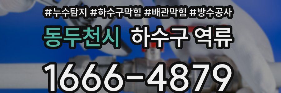 동두천시 하수구 역류