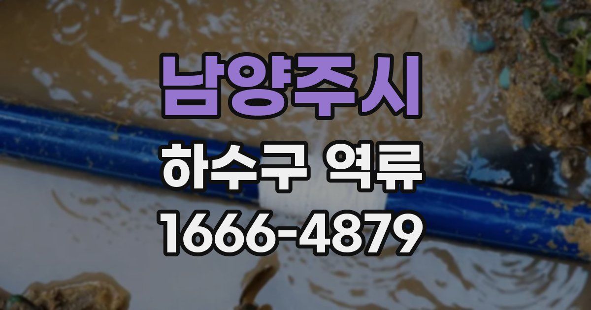 남양주시 하수구 역류