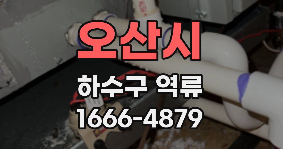 오산시 하수구 역류
