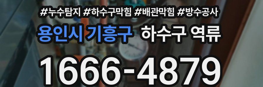 용인시 기흥구 하수구 역류