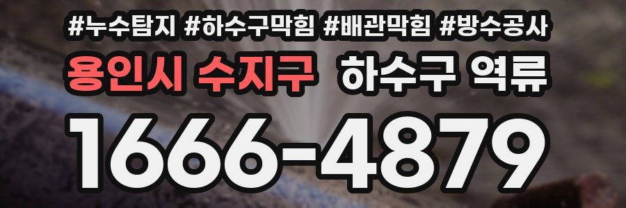 용인시 수지구 하수구 역류