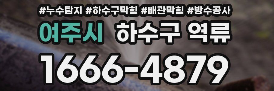 여주시 하수구 역류