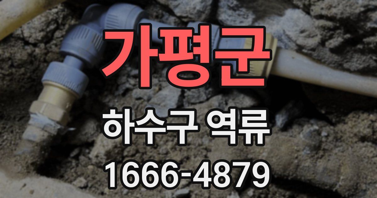 가평군 하수구 역류