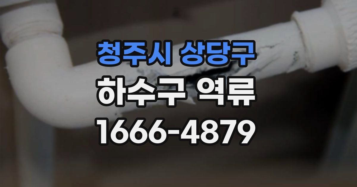 청주시 상당구 하수구 역류